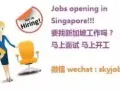 找新加坡工作 其实一点都不难