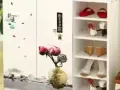 全新白色烤漆鞋柜出售可送
