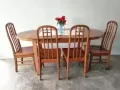 实木攴桌加4椅子