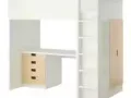 STUVA白色桦木宜家阁楼组合床