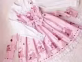 高腰op日系软妹洛丽塔lolita松林物语松鼠印花背带裙发带jsk洋装