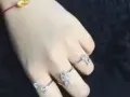 纯银字母戒指