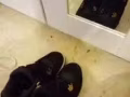 aj4黑金球鞋女玛