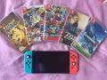 八九成新的任天堂switch 轉讓，沒怎麼玩，包含五個遊戲，所有配件