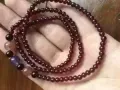 纯天然酒红石榴石多圈手链.晶体干净通。