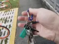 义顺捡到钥匙一串，蓝色钥匙扣