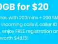有偿收费办理新加坡流量电话卡20元20GB/每月