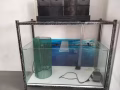 盛港出售三尺鱼缸+鱼缸架+12格滴漏过滤器+七彩鱼灯+静音水泵