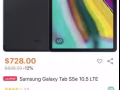 三星tab s5e T725  LTE 6G＋128G