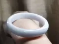 天然翡翠A货淡紫带绿玉镯手镯带证书 Burmese Jade Bangle