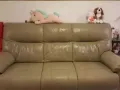 八成新真皮沙发出售