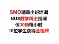 SMO培訓 僅30新每小時 10位學生獲得金銀牌 NUS數學博士授課 精品小班