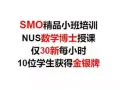 SMO培训 仅30新每小时 10位学生获得金银牌 NUS数学博士授课 精品小班