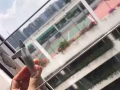窗上的把手掉下来了……