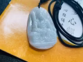 生肖兔的守护神文殊菩萨翡翠吊坠