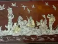贝壳雕画八仙过海图