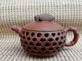 时大彬金蝉镂空壶老壶