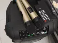 便携式手提音响，12寸重低音，两只话筒，大功率，超长续航