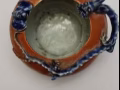 黃秞青花小龍缸