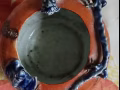 黄秞青花小龙缸