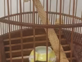 转让收藏级别的竹雕大鸟笼(配有黄釉云龙老瓷鸟罐)电话92726603
