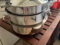 出售二手蒸锅 直径36CM两层加厚白钢 巴西立地铁站自取