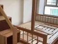 出红橡木上下床，可拆分成两张床