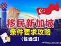 新加坡移民申请服务，自雇EP移民，投资移民，包通过