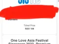出One love Asia festival演唱会门票
