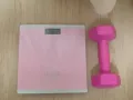 粉色9成新5kg哑铃和体重秤！