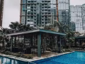 泳池海滩景观，