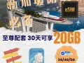 新加坡旅游eSIM卡7天1GB/30天20GB流量配套7天有效 Singapore Tourist eSIM