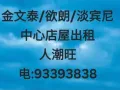 淡宾尼/金文泰/欲朗中心店屋出租93393838