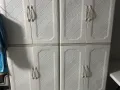 白色朔料衣柜两个对开门衣柜处理