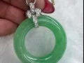 冰种果绿翡翠水泡（有证书)