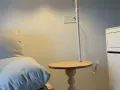 奶油风置物架一体落地灯